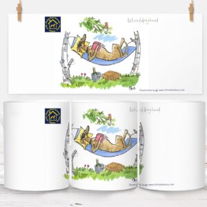 Retired greyhound hammock mug