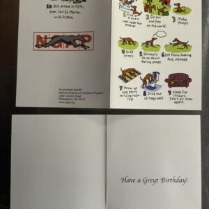 Greyhound birthday card